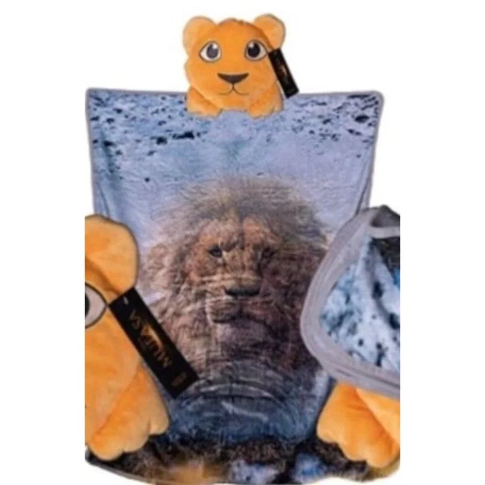 Disney Mufasa The Lion King Blanket & Pillow Set Cinema Exclusive New NWT